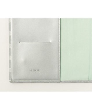 MIYABIYA La quoh with kirakaracho 南蛮七宝 プリントレザー ノートカバー 月白銀(つきしろぎん)