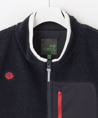 PW CIRCULUS 【MEN】【撥水/防風】ボア ジップアップ ベスト ネイビー系