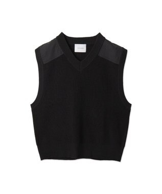 WEGO Vネックニットベスト ブラック