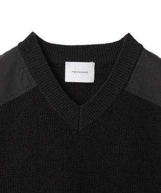 WEGO Vネックニットベスト ブラック