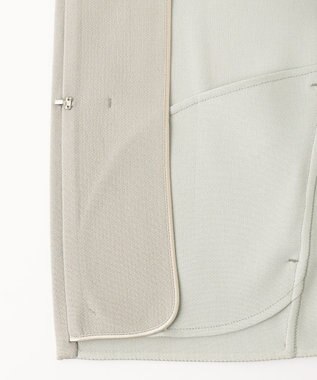 自由区 【XSサイズ～/洗える】ライトダブルクロス ノーカラージャケット サンドベージュ