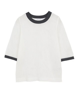 AMERICAN HOLIC メッシュニットリンガーＴシャツ Ivory