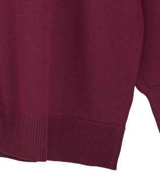 earth music&ecology 袖口スリットスキッパーカーディガン Bordeaux