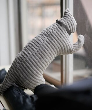 LOOM&SPOOL GRA綿毛布猫抱き枕 ライトグレー