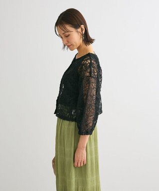 Green Parks ２ＷＡＹ　コードレースブラウス Black