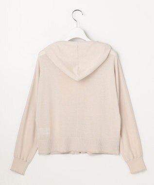 ANY SIS エアリー ニットフーディー ライトベージュ