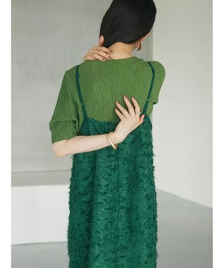 Green Parks armonia．フェザージャガードキャミワンピース Green