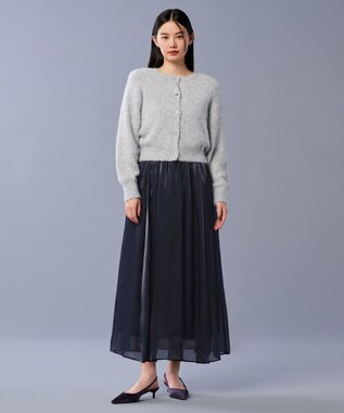 uncrave ラメ シャギー ニット カーディガン（uncrave STANDARD） シルバー×ライトグレー