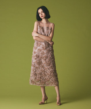 GRACE CONTINENTAL フラワーembドレス