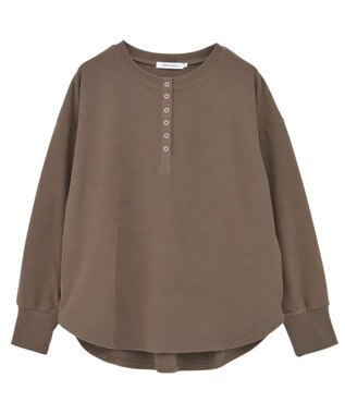 AMERICAN HOLIC ソフトタッチヘンリーネックプルオーバー Brown