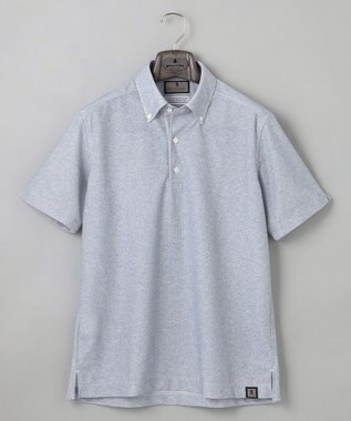 GOTAIRIKU 麻混・襟しっかり【洗える/通気性】ノルマンディーリネン ボタンダウンポロシャツ(25年モデル) サックスブルー系