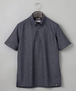 GOTAIRIKU 麻混・襟しっかり【洗える/通気性】ノルマンディーリネン ボタンダウンポロシャツ(25年モデル) ネイビー系