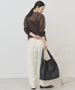 AMERICAN HOLIC シアーリブニットカーディガン Brown