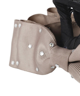 Maison de FLEUR ビジューグログランリボンバンスクリップ Brown