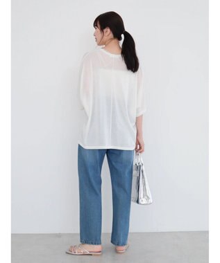 Green Parks よくばり　半袖カットドルマンカーディガン Off White