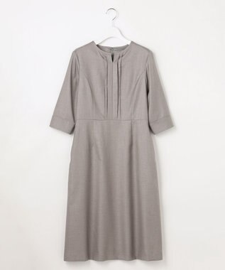J.PRESS LADIES L OXIJEWEL ストレッチ ワンピース グレー系