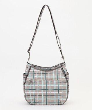 Y'SACCS ドローイングチェックショルダーバッグ グレージュ