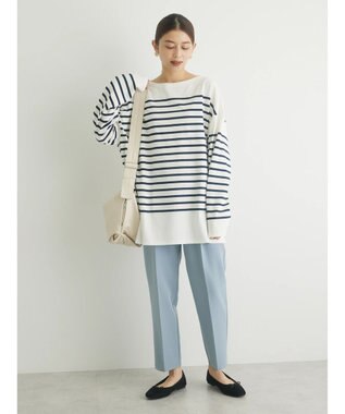 Green Parks きれいシルエットパンツ Sax