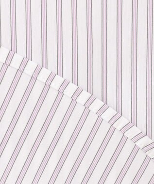 J.PRESS LADIES L 【洗える】BEZ ストライプ シャツカラー ブラウス ふじ色系1