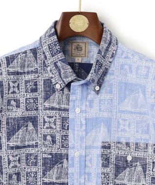 J.PRESS MEN Reyn spooner×J.PRESS リバースプリントクレイジーシャツ ネイビー系9