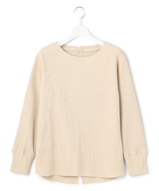 23区 【SLOW/洗える】ワッフルジャージー カットソー ベージュ系