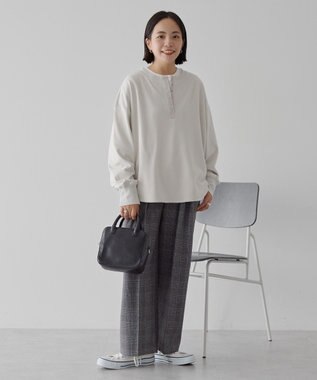 AMERICAN HOLIC ソフトタッチヘンリーネックプルオーバー Gray