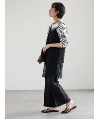 Te chichi 【雑誌掲載アイテム】イレギュラーヘムレイヤードレースキャミ ブラック