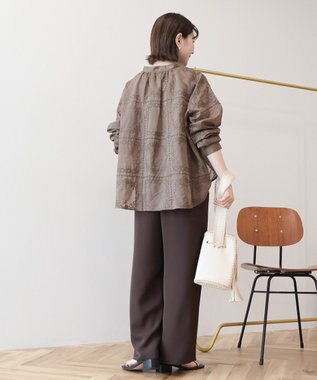 AMERICAN HOLIC スキッパーレースブラウス Mocha