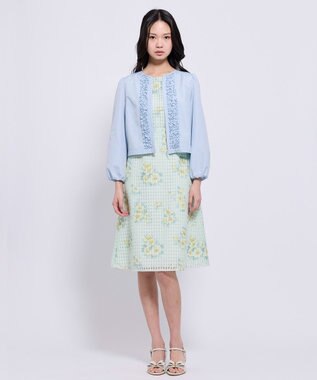 TOCCA SWEET FRILL JACKET ジャケット スカイブルー系