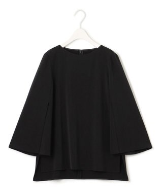 ICB 【新色追加・防シワ・速乾・洗える】Fied スリットスリーブブラウス ブラック系