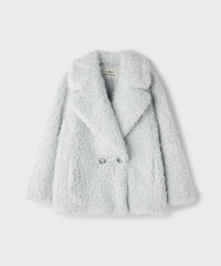 GRACE CONTINENTAL フェイクファーPコート サックス