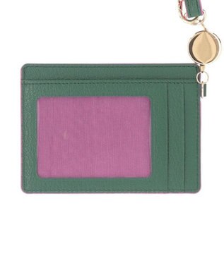 LANVIN en Bleu リム リール付きパスケース ダークグリーン