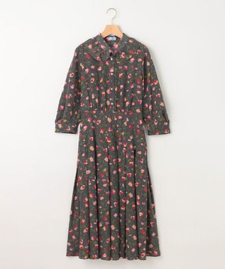 組曲 カッティングローズプリント ワンピース ピンク系5