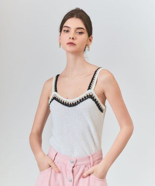 GRACE CONTINENTAL ツイーディーニットキャミ