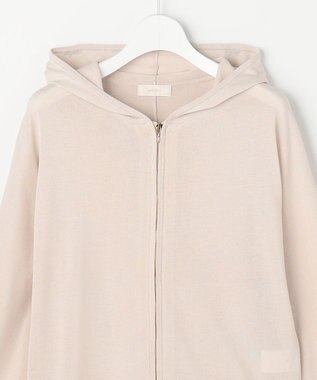 ANY SIS エアリー ニットフーディー ライトベージュ