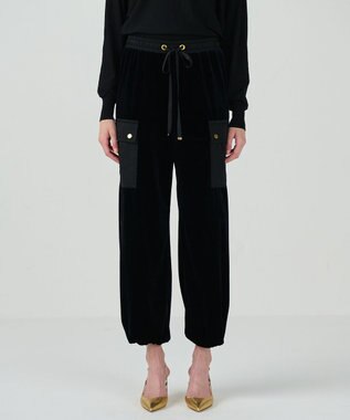 GRACE CONTINENTAL トリアセベロアパンツ ブラック