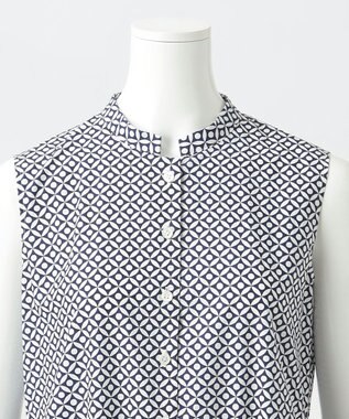 23区 L 【R(アール)】ジオメトリックペイズリープリント ワンピース ジオメトリックネイビー