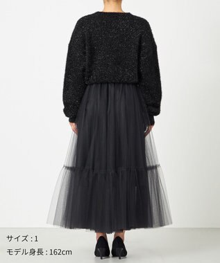 NAVE 【Nave・洗える】ラメニット プルオーバー ブラック系