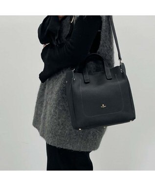 PELLE BORSA 2WAY ボックスバッグ Reinette レネット 4774 ブラック