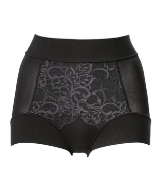 BRADELIS New York 【BRADELIS NewYork peace】綿混フィットレースショーツ25 深め 補正下着 ヒップアップ 美尻 ブラック
