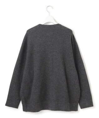 ICB ミルドウール ニットブルゾン チャコール系