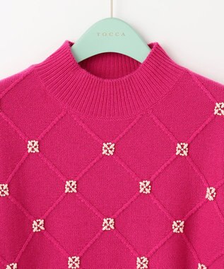 TOCCA 【洗える！】PEARL BOUQUET KNIT プルオーバー フランボワーズ系