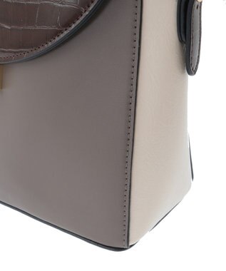 YECCA VECCA 配色メタルポイントバッグ Brown