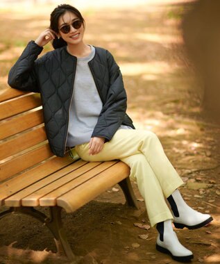 23区 【CLASSY.1月号掲載】ウールミルドストレッチ テーパードパンツ イエロー