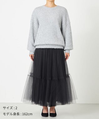 NAVE 【Nave・洗える】ラメニット プルオーバー シルバー系