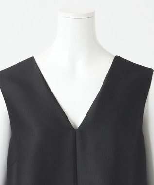 23区 【エステータ】ウールシルクツイル ワンピース ブラック系