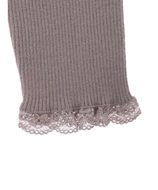 earth music&ecology レースドッキングリブニット Mocha