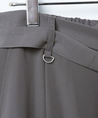 WEGO トロミ　ベルト付きワイドスラックス ダークグレー