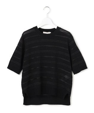 ICB L ルレックスパターン ニットプルオーバー ブラック