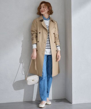 23区 【Oggi4月号掲載/洗える】23区DENIM ライトダンガリー クロップドシャツ ライトインディゴ